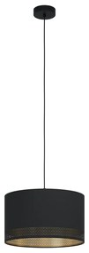 Fekete függőlámpa textil búrával ø 38 cm ESTEPERRA – EGLO