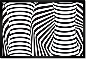 Poszter keretben 60x40 Absztrakt fekete-fehér