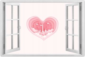 Poszter 60x40 Szerelmes Párizs Rózsaszín