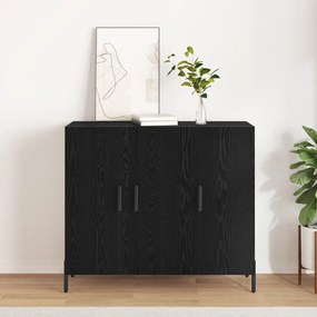 fekete tölgy tálaló 90x34x80 cm mérnöki fából