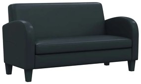 vidaXL kétszemélyes fekete műbőr kanapé