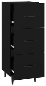 fekete szerelt fa tálalóasztal 34,5 x 34 x 90 cm