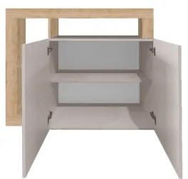 Komód LENOR kasmír/világos tölgy