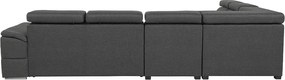 Sarok ülőgarnitúra, szürke, SEGORIA LUX