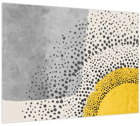 Üveg kép - N⁰3 strand absztrakt festménye (70x50 cm)