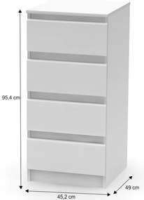 HANY NEW 009 komód, fehér