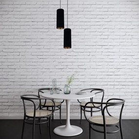 Csillár zsinóron AVALO 2xE27/60W/230V á. 20 cm fekete