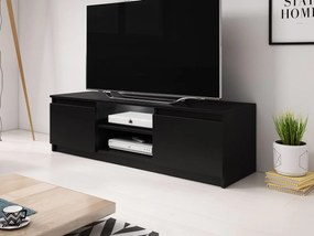 TV szekrény Zekazo (fekete grafit) (fehér LED világítás). 1106286