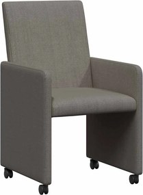 vidaXL Kerekes Étkező Székek 2 pcs Világosszürke 57 x 66 x 94 cm