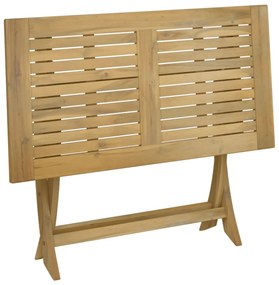 összecsukható tömör akácfa kerti asztal 110 x 55 x 75 cm