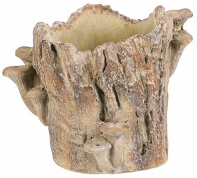 Beton burkolat - tusk with mushrooms, 20 x 18 x 18cm
