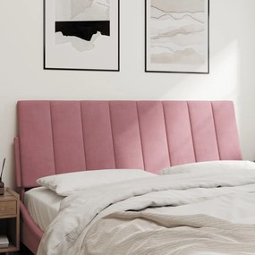 rózsaszín bársony fejtámla párna 120 cm