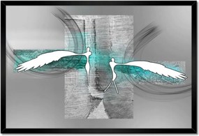 Poszterek keretben 60x40 Angyalok a hálószobába Türkiz