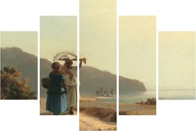 Kép - Camille Pissarro, Two Women Chatting by the Sea, St. Thomas, reprodukciók (150x105 cm)