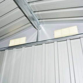 zöld fém kerti fészer 204 x 132 x 186 cm