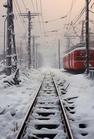 Poszter 68x101cm Utazás a síneken