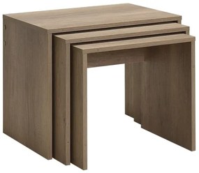 KÉSZLET 3x Kávésasztal barna