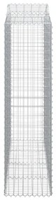 2 db íves horganyzott vas gabion kosár 200x50x180/200 cm