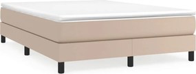 vidaXL cappuccino színű műbőr rugós ágy matraccal 140 x 190 cm