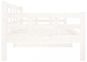 fehér tömör fenyőfa kanapéágy 90 x 200 cm