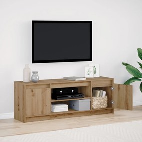 TV Szekrény LED világítással Artisan Tölgy 139,5x34x50 cm, Műszakilag Készült Fából