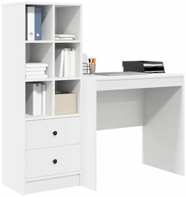 Tárolóval rendelkező íróasztal 2 pcs Fehér 80 x 50 x 76 cm