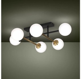 Eglo 390176 - Felületre szerelhető csillár  PAZ 6xE14/40W/230V arany/fekete