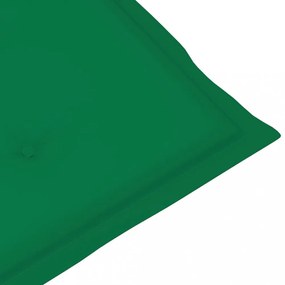 2 db zöld szövet kerti magas háttámlájú székpárna 120x50x3 cm