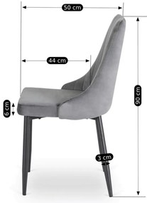 Szürke Bársony Étkezőszék. BARI