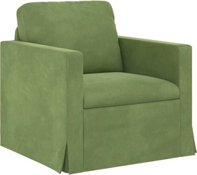 vidaXL Kanapé Világos zöld 78 x 78 x 80 cm Bársony