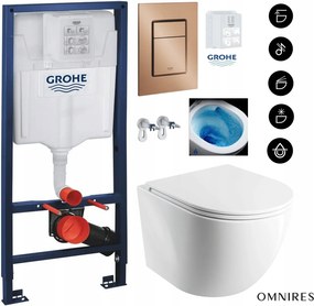 7in1 Wc Szett Grohe Állvány Wc Tál Omnires Tornádó Réz Gomb