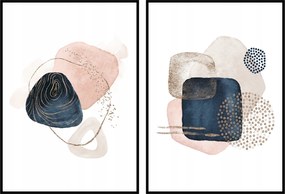 Minták Grafika poszter lakásba elegáns diptichon absztrakt 2x 30x40