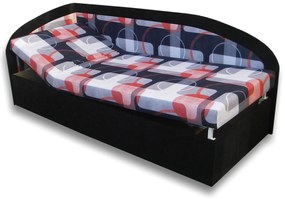 Egyszemélyes ágy (dívány) 80 cm Krista (fekete 39 + Mimi 21) (B). 793095