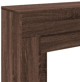 barna tölgy színű szerelt fa kandallóburkolat 100x30x87,5 cm