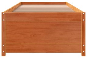 viaszbarna tömör fenyőfa kanapéágy matrac nélkül 90 x 190 cm