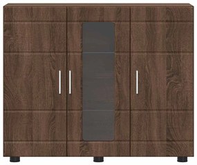 Széf polcokkal tárolóval barna tölgy 55.5 x 29 x 100 cm Faanyag