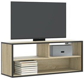 sonoma tölgy színű szerelt fa és fém TV-szekrény 100x31x39,5 cm