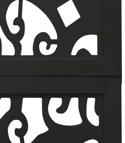 5 paneles fekete tömör császárfa térelválasztó