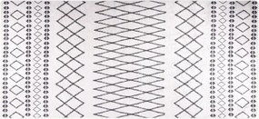 vidaXL fekete és fehér csúszásmentes mosható szőnyeg 80 x 300 cm