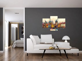 Kép - Ősz a festett városban (90x60 cm)