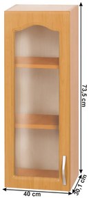 Felső konyhaszekrény Leite W40S/L (B). 788697