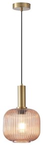 Eurolamp Csillár zsinóron 1xE27/15W/230V barna átm. 20 cm EU0323