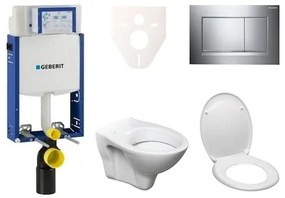 Fali WC szett Geberit befalazáshoz + Ceramia S-Line Pro WC 110.302.00.5ND6