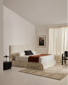 Fehér kárpitozott franciaágy 180x200 cm Jaira – Kave Home