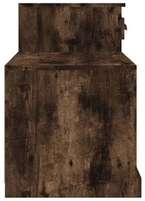 füstös tölgy színű szerelt fa cipősszekrény 100x42x60 cm