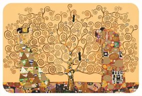 Műanyag tányéralátét 45x30cm, Klimt:Életfa/The Kiss/Beteljesülés