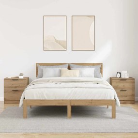 Éjjeliszekrény 2 pcs kézműves tölgy 45 x 39 x 50 cm Faanyag
