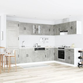 Konyhaszekrény Kalmar 2 pcs Szürke 80 x 46 x 81.5 cm Faanyag