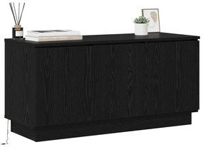 TV szekrény Fekete 100x38x49 cm Mérnöki fa