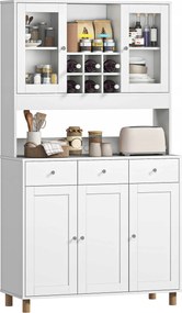 Konyhaszekrény Homcom fehér 40 x 100 x 180 cm